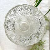 Vintage glass vase with geometric pattern