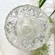 Vintage glass vase with geometric pattern
