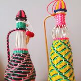 Set of 2 scoubidous bottles