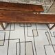 Lot deux bancs de ferme sapin vintage