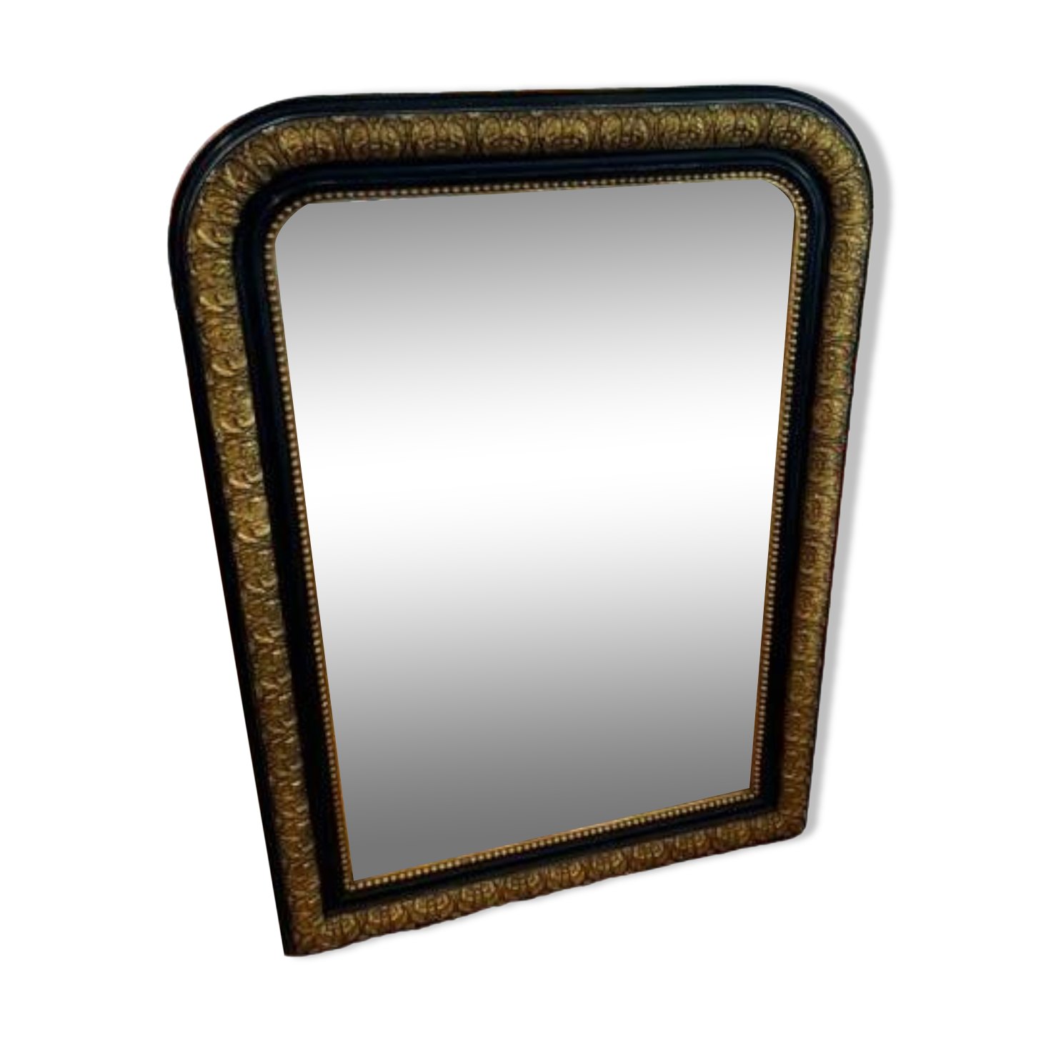 Antique gold and black mirror