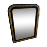 Antique gold and black mirror