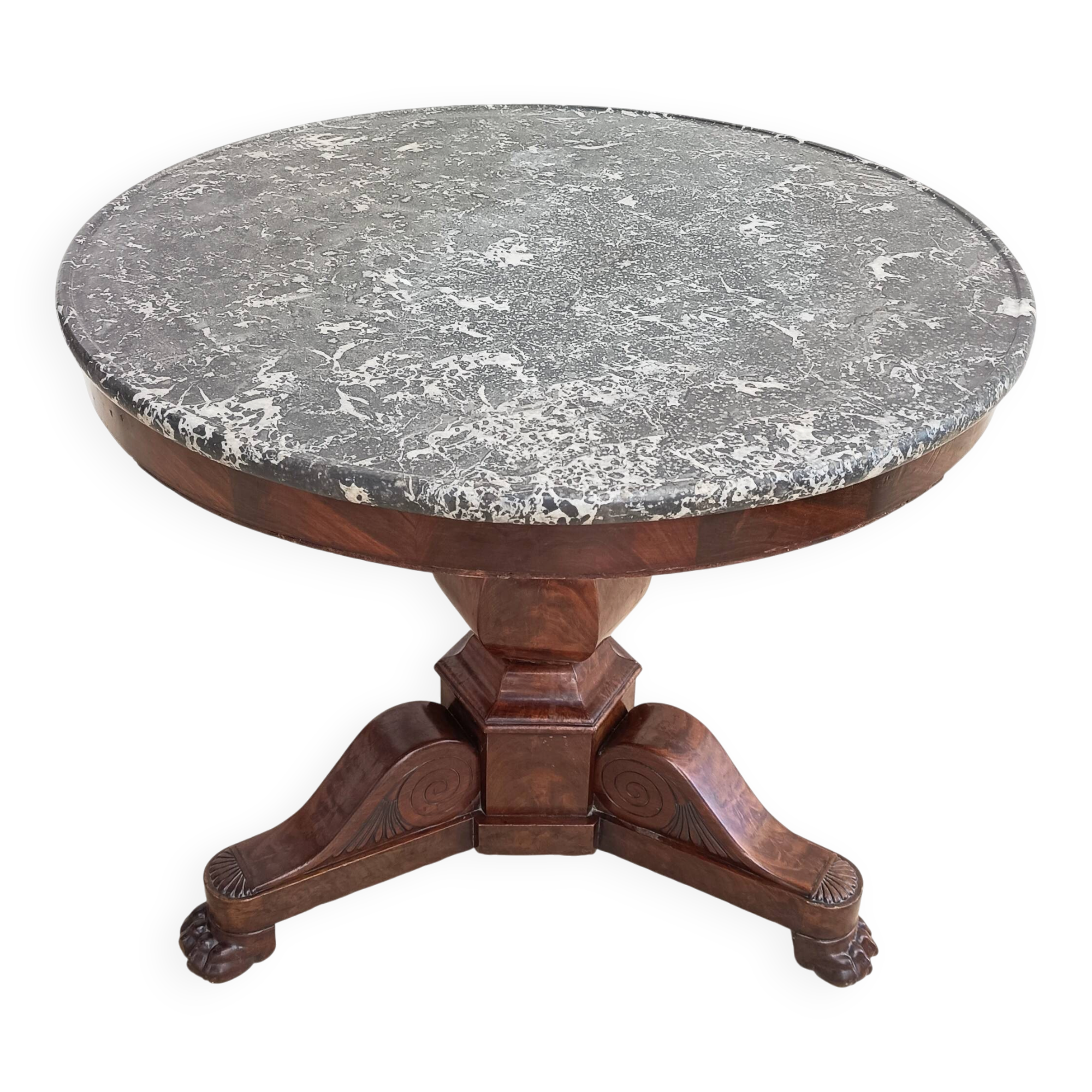 Empire side table in mahogany