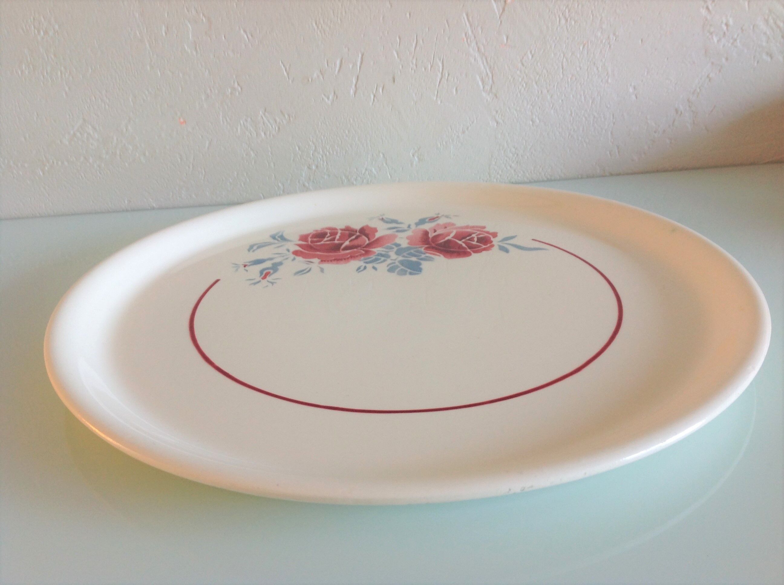 Pie dish décor Strasbourg faienceries of Badonvillers 50/60