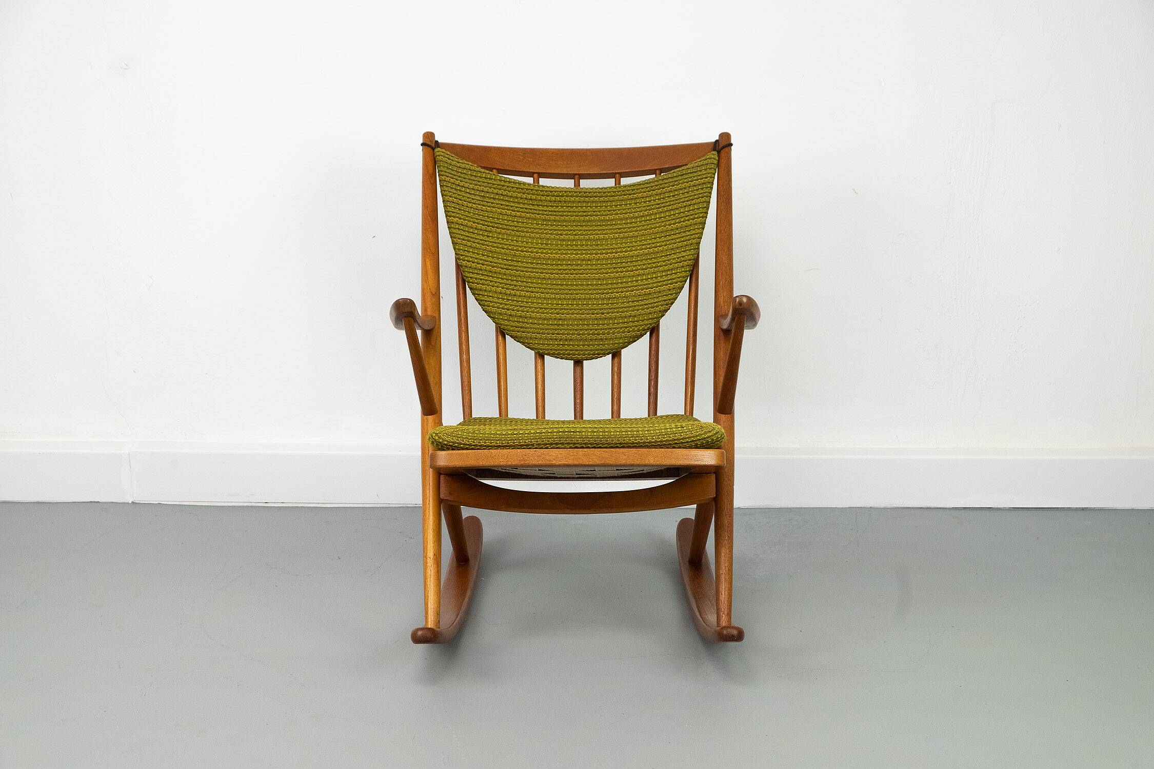 Midcentury Teak Rocking Chair by Frank Reenskaug for Bramin, 1960s