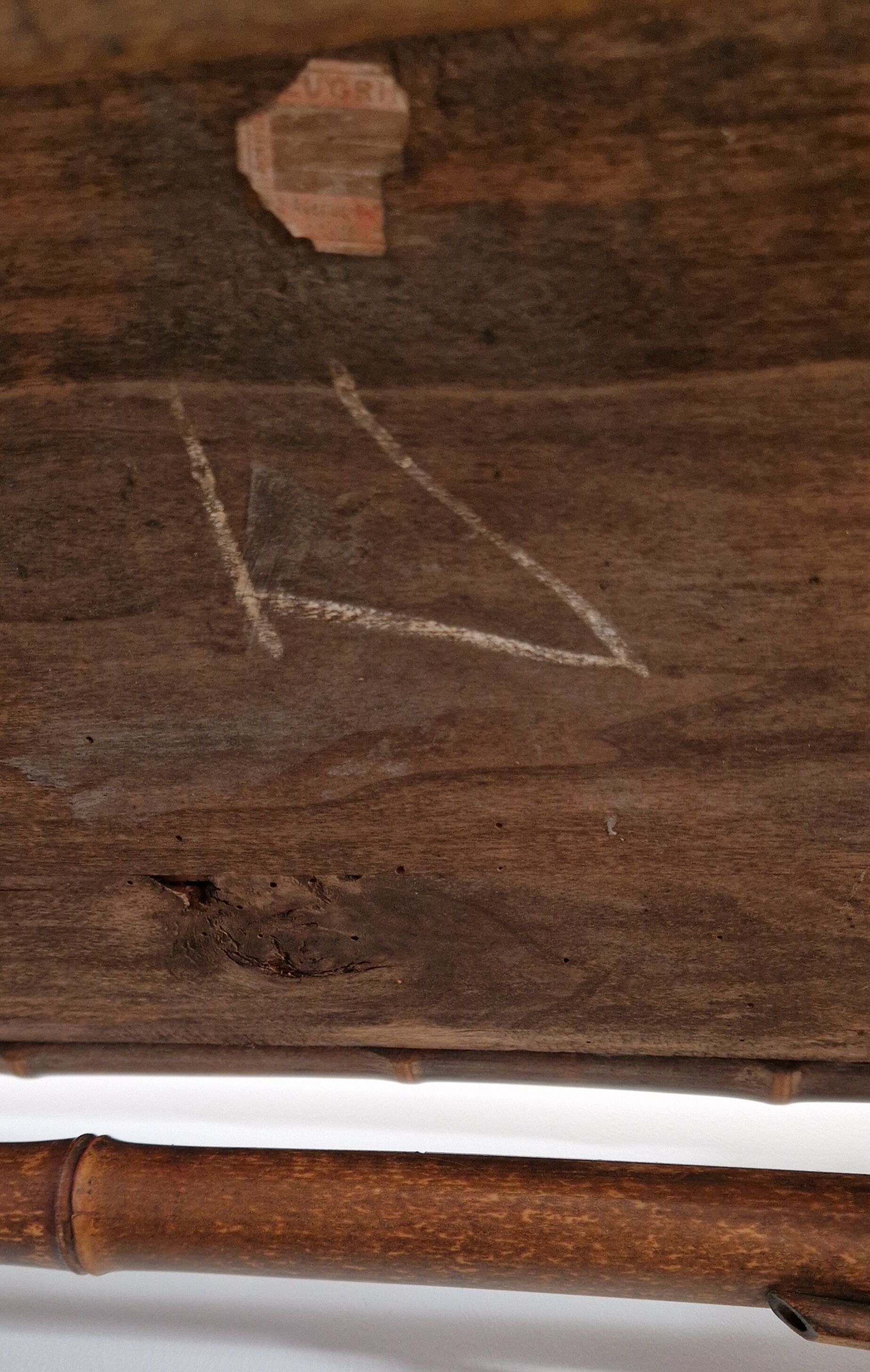 Side table bamboo late XIX style Perret & Vibert