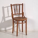 Anciennes chaises Thonet avec assise gravée (c.1920). Ensemble de 2 pièces