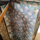Old cabin trunk, suitcase. height 103cm