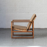 Set of 2 lounge chairs and one footrest by Borge Mogensen for Fredericia Denmark 1960’s