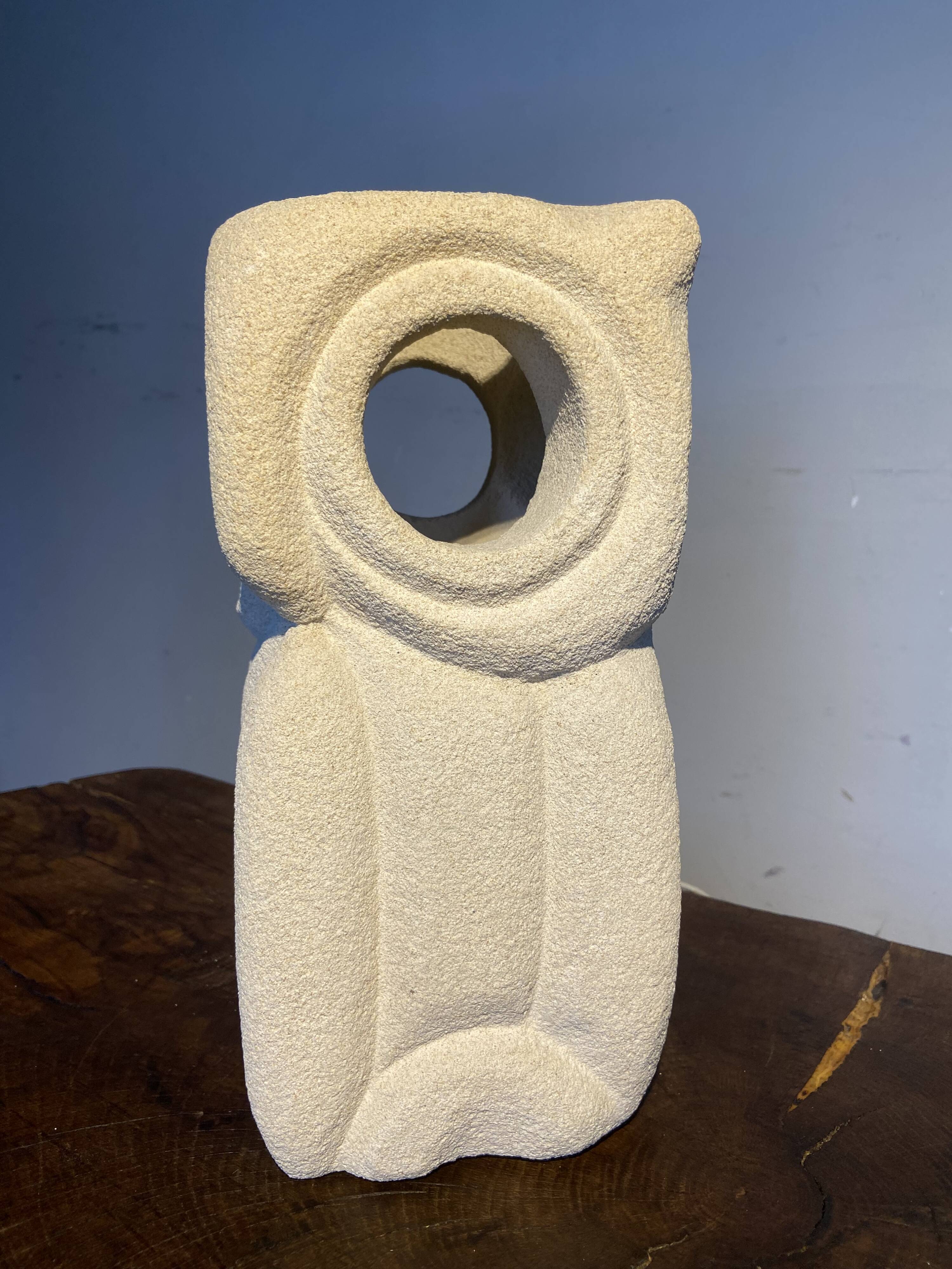 Owl lamp Albert Tormos in Gard stone 60s