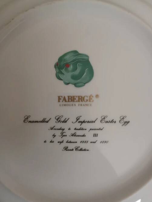 Fabergé decorative plate, private collection