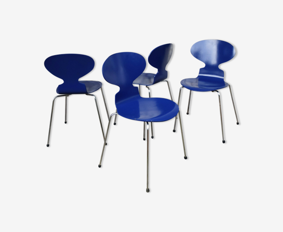 Suite de 4 chaises Ant chair, fourmi 3101 série 7 Arne Jacobsen pour Fritz  Hansen | Selency