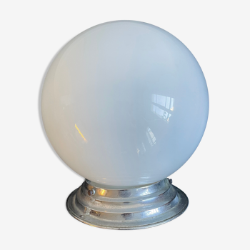 Lampe sphere verre blanche