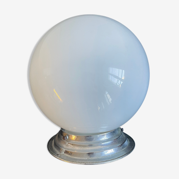 White glass sphere lamp