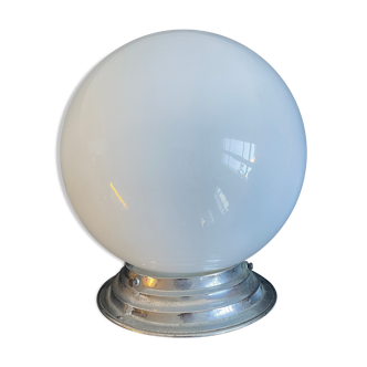 White glass sphere lamp