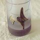 Soliflor in contemporary glass with enameled decor