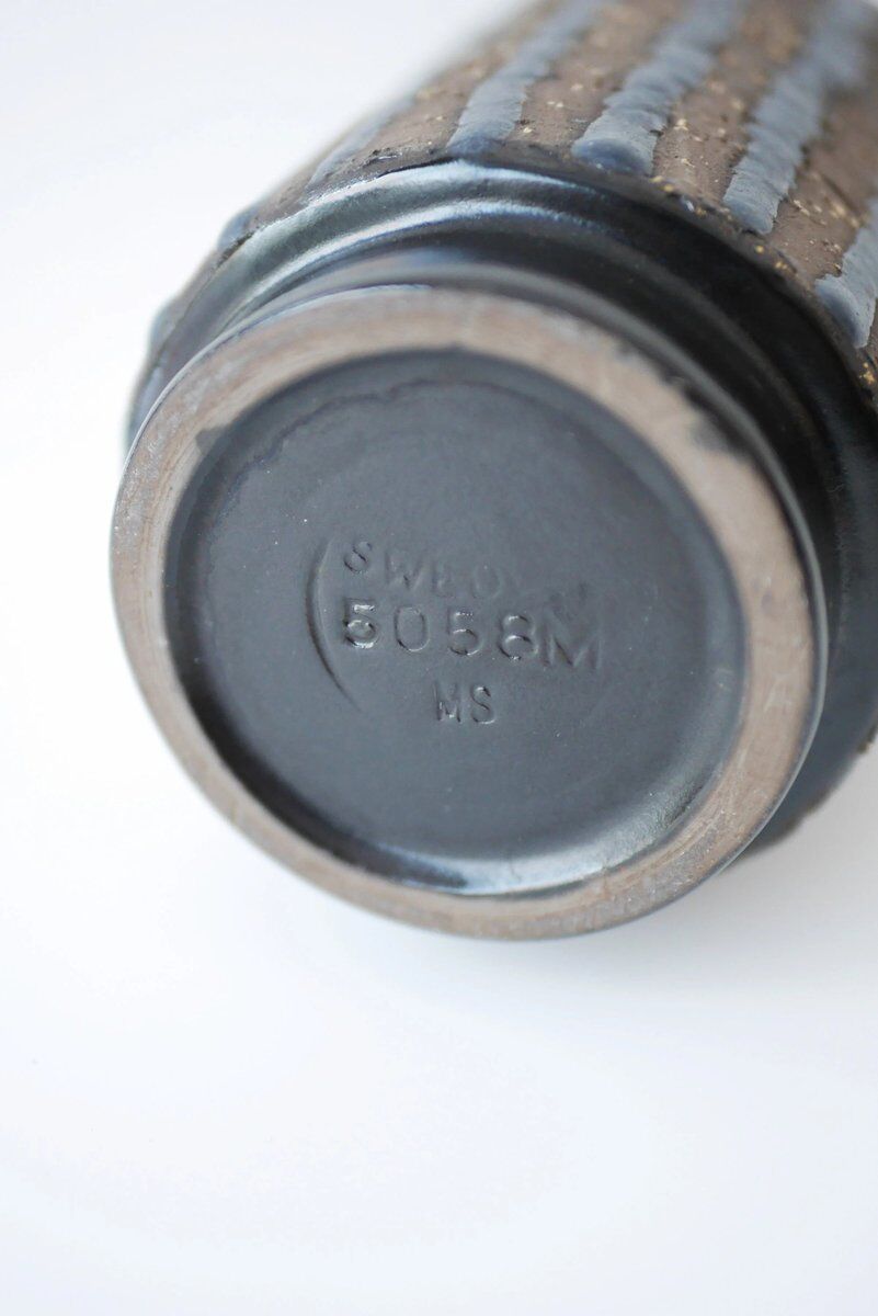 Mid-century modern Scandinavian brutalist pottery vase by Mari Simmulson for Upsala Ekeby, 1970s