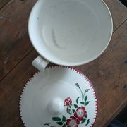 Antique soup tureen in earthenware - Sarreguemines, Épernay model