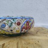 Italian barbotine fruit bowl from the 1930s