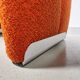 F598 Groovy 'M' chaise in orange/red bouclette by Pierre Paulin for Artifort, 1980