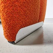 F598 Groovy 'M' chaise in orange/red bouclette by Pierre Paulin for Artifort, 1980