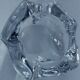 Crystal ashtray signed Daum France modernist design