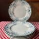 Six assiettes plates terre de fer 1900s St Amand Hamage Suzanne