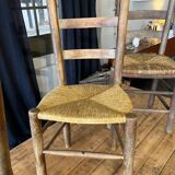 Lot of 6 straw chairs from the end of the 19th century
