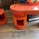 Dressing table with chairs from Kecskemét Furniture, 1975, set of 3