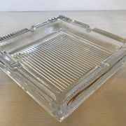 Large crystal ashtray and pocket tray.