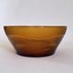 Amber glass salad bowl Duralex France vintage