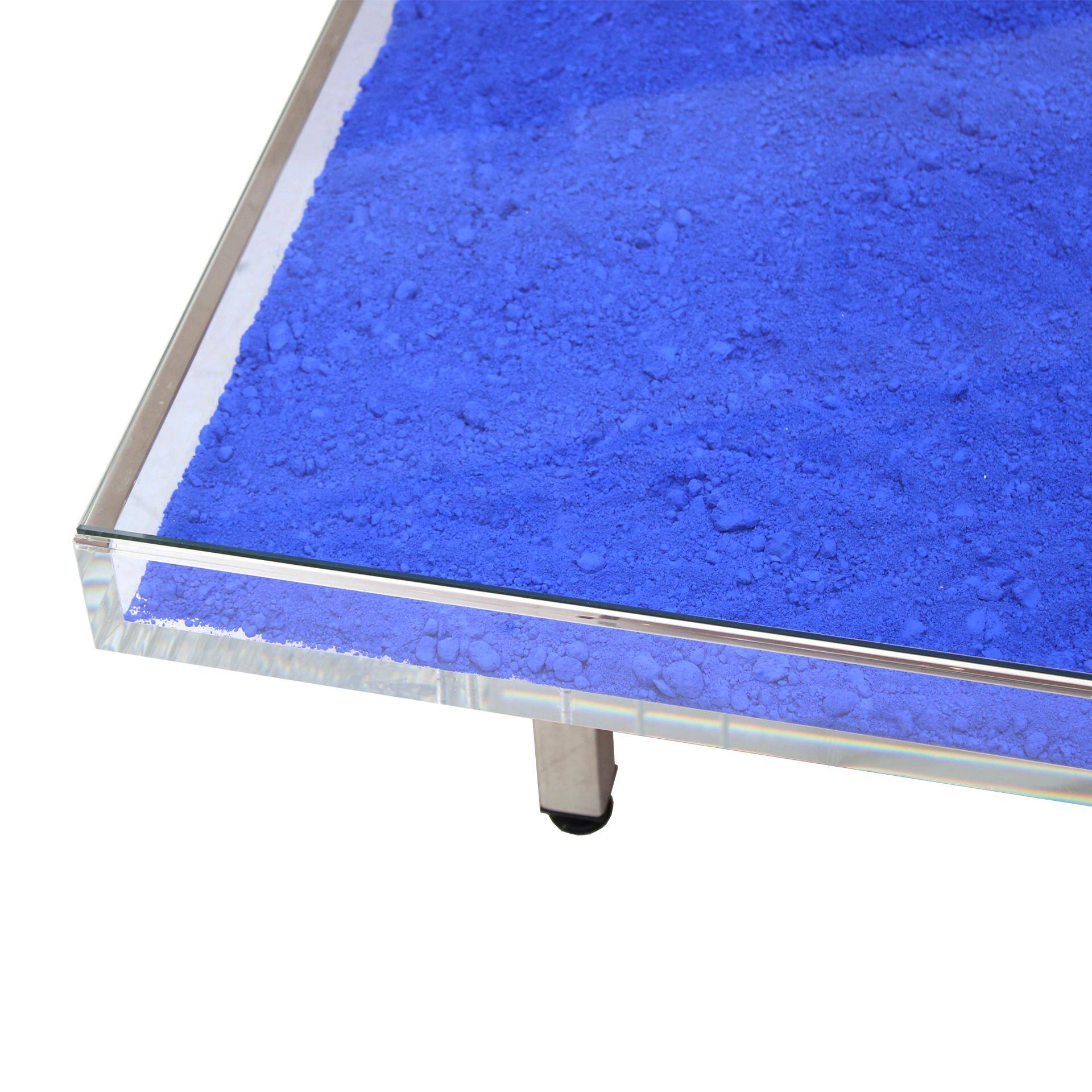 Yves Klein Contemporary Mod Klein Blue French Square Coffee Table