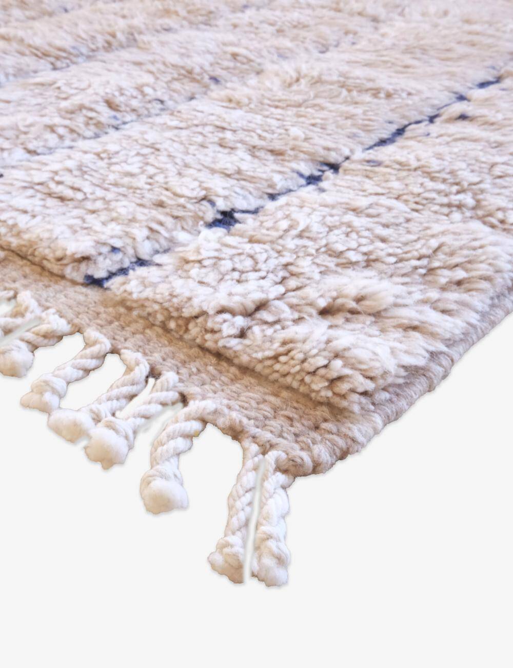 Small Beige Beni Ourain Rug - 130 x 94 cm