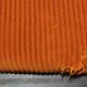 Set of three vintage armchairs. 1970s. Orange corduroy.