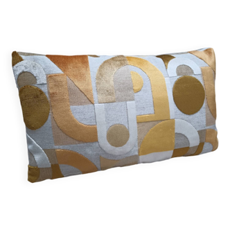 Art Deco velvet cushion 30x50cm