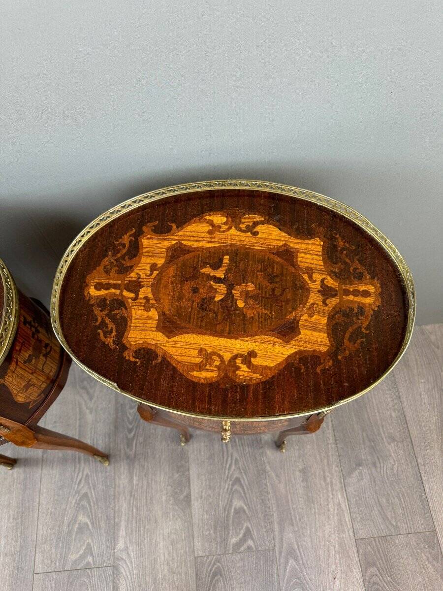 Pair of Louis XV Style Bedside Tables, Late 19th Century