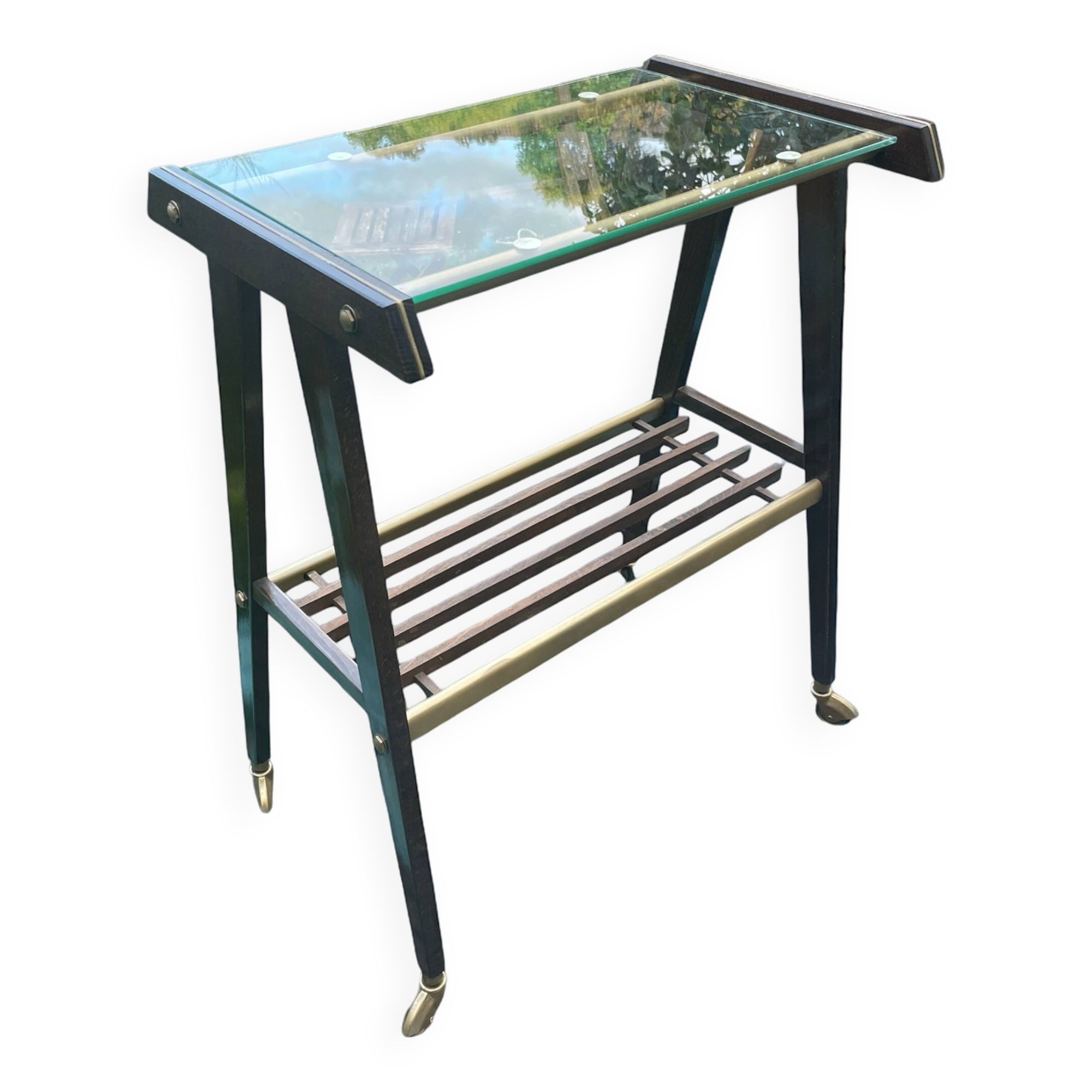 Vintage Italian serving trolley from the 50s, Rama Torino
