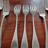 Christofle, Paris - Set of 12 table forks - Fidélio model