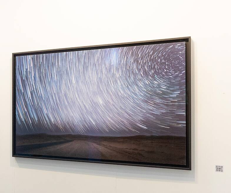 Night in the Namib Desert. Photograph 100x150cm. Star trails, edition 2/3.