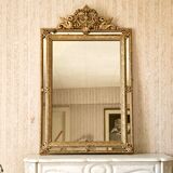 Golden antique mirror with dragon parclose, 119x75 cm