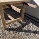 Table de ferme poncée 176 cm
