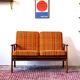 Teak and wool sofa, Denmark 60s/70s, vintage, mid-c modern