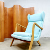 Vintage Danish design wingback arm chair