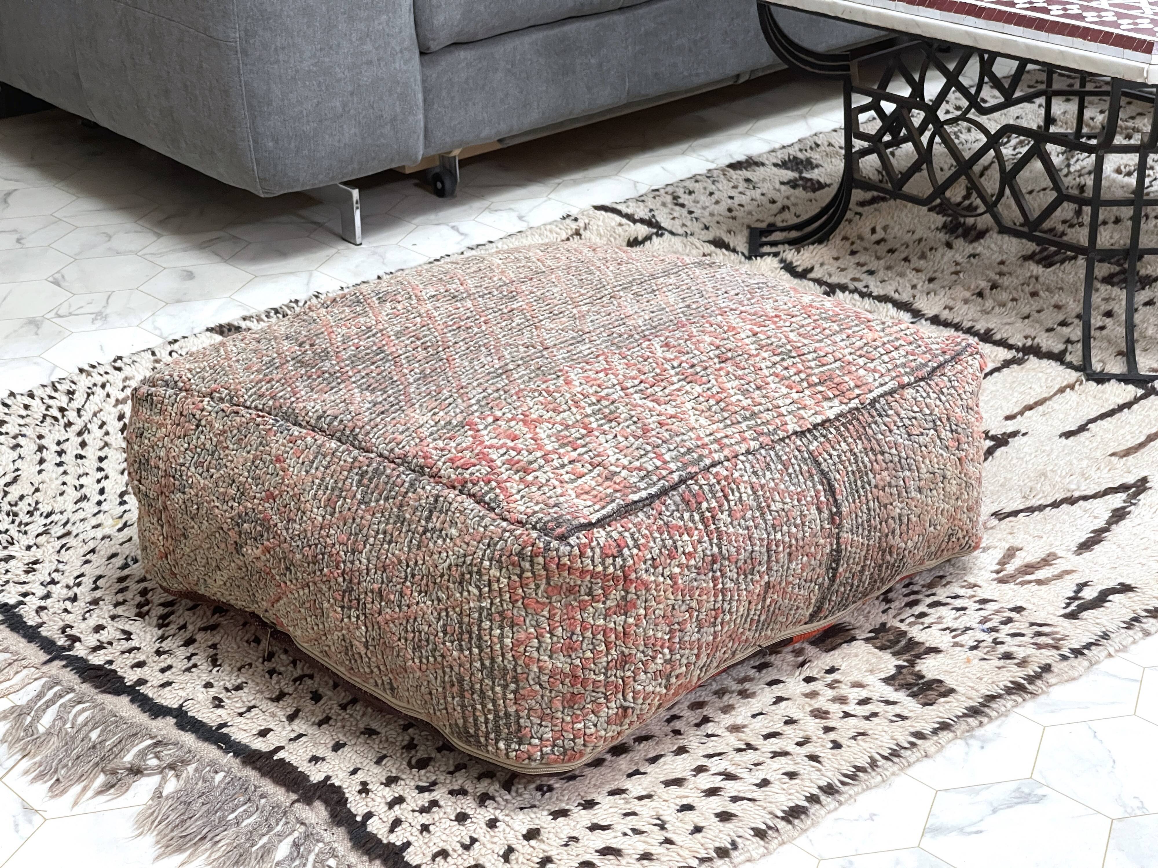 Moroccan kilim pouf