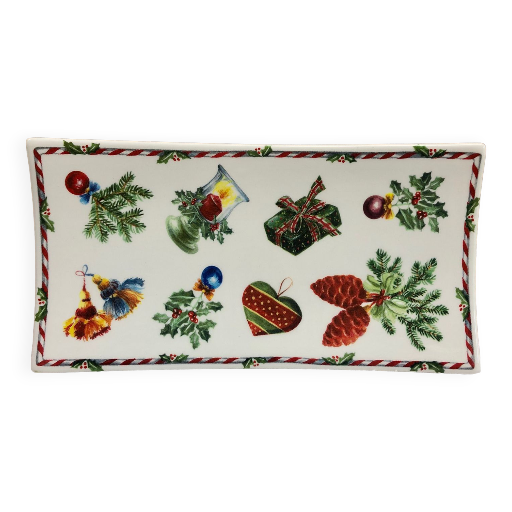 Ravier earthenware tray Gien Noel