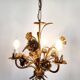 Hollywood Regency Roses kroonluchter, Verguld, Drie Armen, Italie