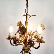 Hollywood Regency Roses kroonluchter, Verguld, Drie Armen, Italie