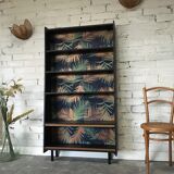 Black scandinavian palm library