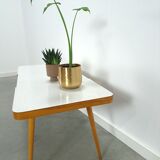 Coffee table vintage with white grey formica top