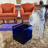Space age blue plastic Ice Bucket, Studio Opi, Cini & Nils Italy, ca. 1970s